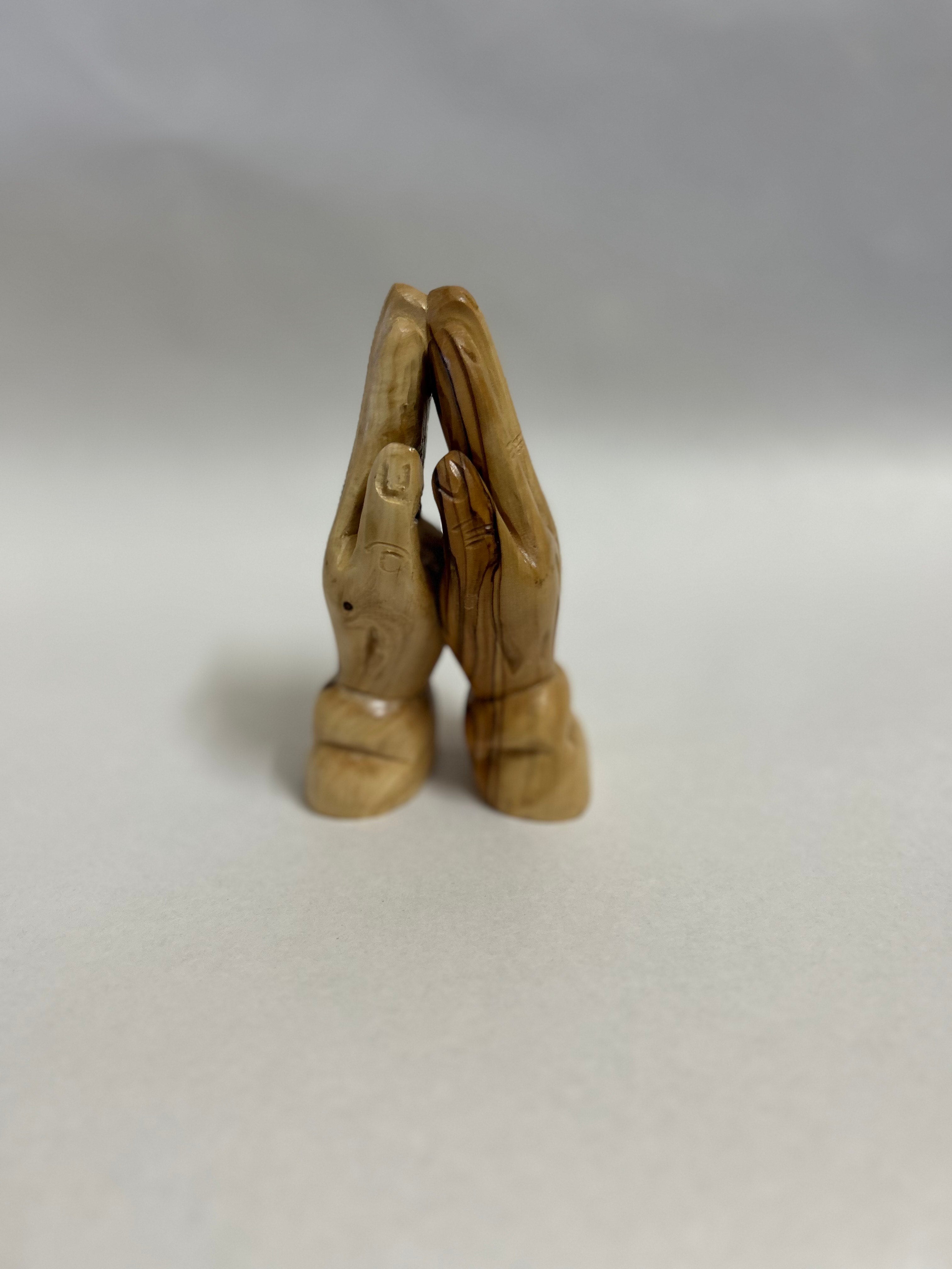 Olive Wood Praying Hands Figurine (Small)