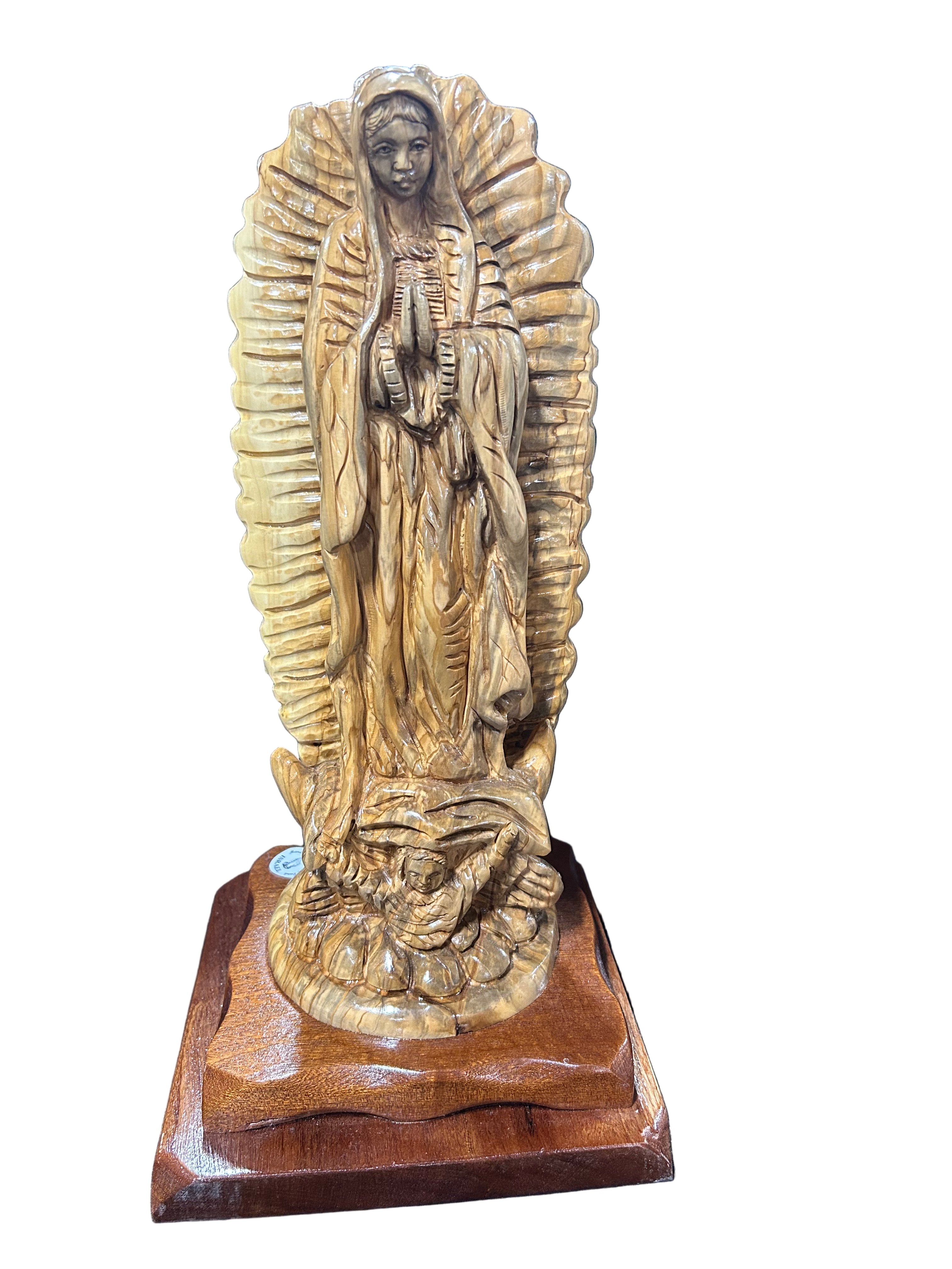 Olive Wood Statue of Our Lady of Guadalupe (XL)