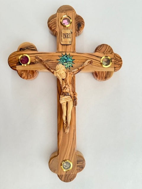 Olive Wood Cross with Crucifix (XL)