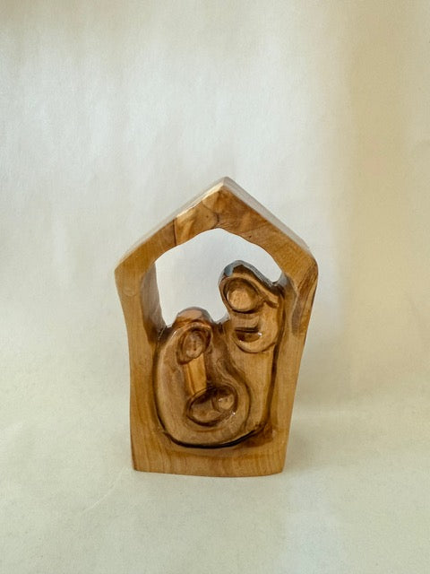 Wooden Nativity Scene – Holy Family